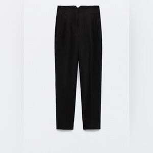 Zara Black Tailored High-Waist Trousers